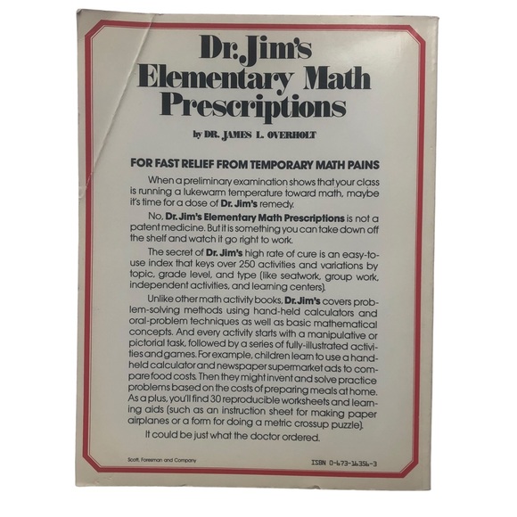 Dr. Jim’s Elementary Math Prescriptions by Dr. James L. Overholt - Picture 2 of 10